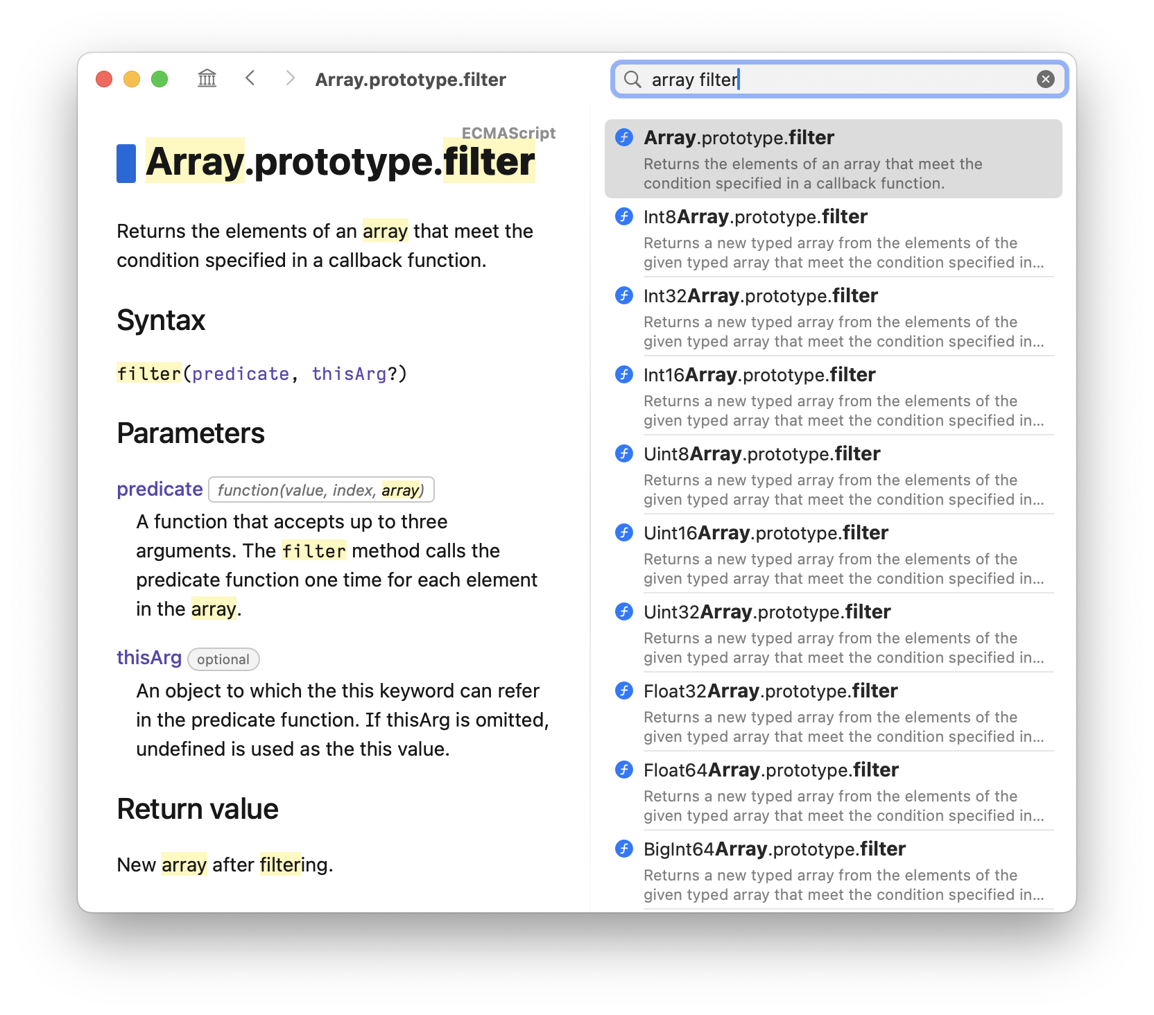 Documentation in Calcish